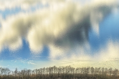 Clouds reflections in a lake